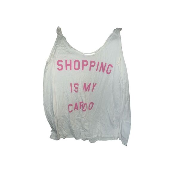 ✨Wildfox Shopping Is My Cardio Sz Large Tunic Tank✨ - Picture 7 of 10